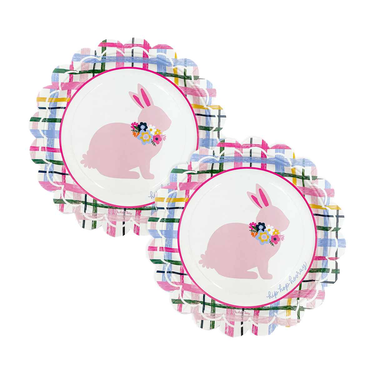 Packed Party 'Bunny Business' 12' Disposable Dinner Plate, 3 Pack Bundle, 24 total ct
