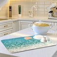 thumbnail image 5 of FREEAMG Aqua Ocean Dish Drying Mat Coffee Maker Mat Microfiber Absorbent Drying Pad Heat Resistant Coffee Bar Protector Summer Present 18"× 24", 5 of 6