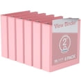 thumbnail image 1 of Davis Group Economy 3-Ring View Binders, 2" Round Rings, 475 Capacity, Blush, Pack of 6, 1 of 4
