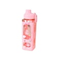 thumbnail image 2 of Wosthever Botella de agua con pegatinas de pajita de plástico grande para exteriores, té, jugo, leche, taza para beber, tarro escolar de Ropa Deportiva, Zapatos Rosa/con pegatina, 2 of 6