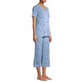 thumbnail image 5 of Secret Treasures Women's and Women's Plus Traditional Short Sleeve Notch Collar Pajama Set, 5 of 6