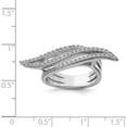 thumbnail image 5 of Sterling Silver Rhodium-Plated Cz Ring (Size 6) Made In China qr6613-6, 5 of 5