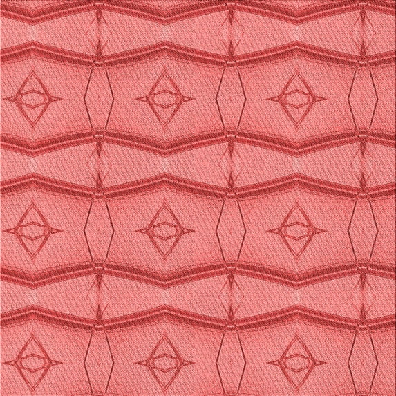 Ahgly Company Indoor Square Patterned Ruby Red Area Rugs, 7' Square