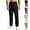 Black, variant on Mens Plus Size Sweatpants Loose Straight Leg Pants Lightweight Summer Casual Army Green L