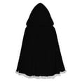 thumbnail image 5 of Oalirro Hood Cape for Party Holiday Lace Solid Color Hooded Short Velvet Cape Hood Cape Halloween Christmas Fancy Cloak with Hood, 5 of 5