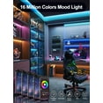 thumbnail image 2 of Ledagic - Luces LED para TV, tira de luz de 20 pies para pantallas de 32-80 pulgadas, tira de luz USB con  remoto,  por aplicación, luces de tira LED RGB con sincronización de música y, 2 of 6