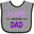 thumbnail image 3 of Inktastic I Love My Dad Fathers Day Boys or Girls Baby Bib, 3 of 4