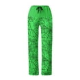 thumbnail image 6 of WXLWZYWL Halloween Pants for Women Plus Size Stretch Pants Casual Palazzo Sweatpants Bat Print Drawstring Wide Leg Pant Lounge Elastic Waist Sweatpant with Pockets, 6 of 6