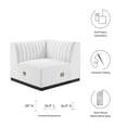 thumbnail image 4 of Modway Conjure Modern Channel Tufted Fabric Left Corner Chair in White, 4 of 4