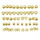 thumbnail image 1 of Claw Beads Nailhead Prendas Accesorios Punk Spikes dorado Macarena mini uñas, 1 of 8