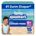 thumbnail image 1 of Pañales para nadar Pampers Splashers talla 6+ de 15 unidades desechables, 1 of 8