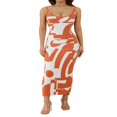 thumbnail image 1 of Femmes Tricot Robe Couleur Patchwork Sans Manches Scoop Cou Lanières Bodycon une Pièce Dames, 1 of 6