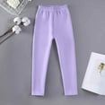 thumbnail image 5 of HAOTAGS Toddler Girls Leggings Fleece Lined, Fall Winter Warm Yoga Pants Casual High Waisted Full Length Leggings Purple 9 Years, 5 of 10
