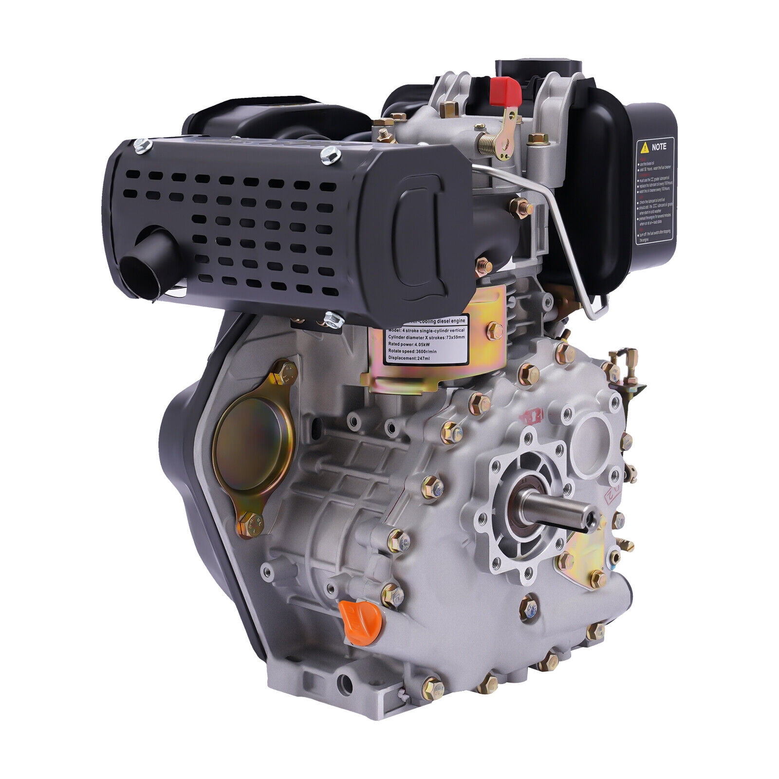 4 Stroke Air-Cooled Diesel Engine Air Cooling Vertical Engine Motor Hand Start Diesel Engine Single Cylinder for Agricultural Machinery