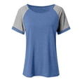thumbnail image 3 of Camisas de Cuello de Tripulación de Manga Corta para las Mujeres Casual Cuello Redondo Top de Manga Corta Tejido Súper Suave para el Verano, 3 of 5