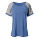 thumbnail image 5 of Camisas de Cuello de Tripulación de Manga Corta para las Mujeres Casual Cuello Redondo Top de Manga Corta Tejido Súper Suave para el Verano, 5 of 5