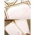 thumbnail image 2 of 8Pcs Kraft Paper Retro Writing Paper Vintage Floral Letter Paper Stationery Set (4 x 2 Patterns, White), 2 of 5