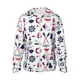 thumbnail image 2 of Uemuo Sailing Marine Travel Pattern Women's Full Zip UPF 50+ Sun Protection Hoodie Jacket Long Sleeve Sun Shirt Hiking Outdoor Performance with Pockets-Small, 2 of 9