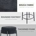 thumbnail image 5 of Miniyam Counter Height Bar Stools Set of 2,Boucle Kitchen Stools Upholstered Dining Chair Stools 24 Inch Height,Black, 5 of 7