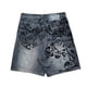 thumbnail image 1 of Pantalones cortos de mezclilla para hombre, ropa informal con estampado de calavera personalizada, estilo gótico, punk, hip-hop, moda coreana y2k, 2024, 1 of 5