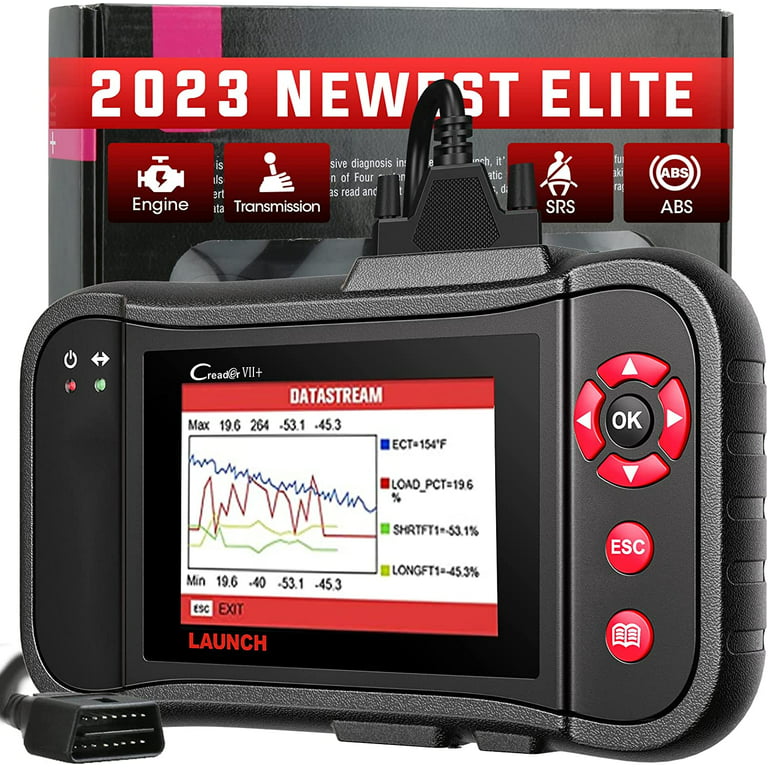 LAUNCH X431 Elite CRE200 OBD2 Scanner Auto ABS SRS Diagnostic Tool Car EOBD  OBDII Code Reader Scan Tool Multilingual Free update