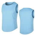 thumbnail image 2 of Camiseta sin mangas de malla de secado rápido para hombre: camiseta sin mangas para fitness, color liso, corte ajustado, material de poliéster, tallas S-XXXL para correr/hacer ejercicio., 2 of 4
