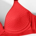 thumbnail image 6 of Sakmal Trendy Bras for Women 2024 Red Adjustable Straps Lightly Lined Lace Wireless Bra Ladies Bra, 6 of 7