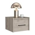 thumbnail image 6 of Depot E-Shop Yorktown 1-Drawer Floating Nightstand, Light Gray, 6 of 7