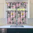 thumbnail image 3 of Sailboats and Palm Trees Kitchen Window Curtains Set, 27.5x36in Polyester Tropical Valance and Tiers, Coastal Summer Window Treatments, 3 of 6
