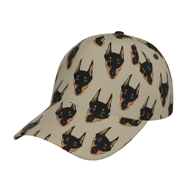 Fotbe Cute Black Dog Gorro Clásico de Béisbol, Gorra Ajustable con Broche Snapback, Gorro de Exterior de Algodón Suave