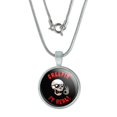 thumbnail image 1 of Creepin' It Real Keeping Skull Funny Humor 0.75" Pendant with Sterling Silver Plated Chain, 1 of 4