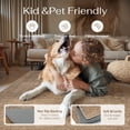 thumbnail image 4 of PureCozy 9'x12' Large Area Rugs for Living Room Traditional Vintage Oriental Soft Low Pile Bedroom Dining Room Office Distressed Farmhouse Washable Non-slip Brown Rugs Carpet, Brown, 4 of 7