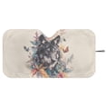 thumbnail image 3 of Xixirimido Car Windshield Sun Shade Foldable Sunshade Front Window Cover Sun Visor for Trucks SUVs Sedan Universal Car Interior Accessories, Wolf Butterfly Floral, 3 of 8