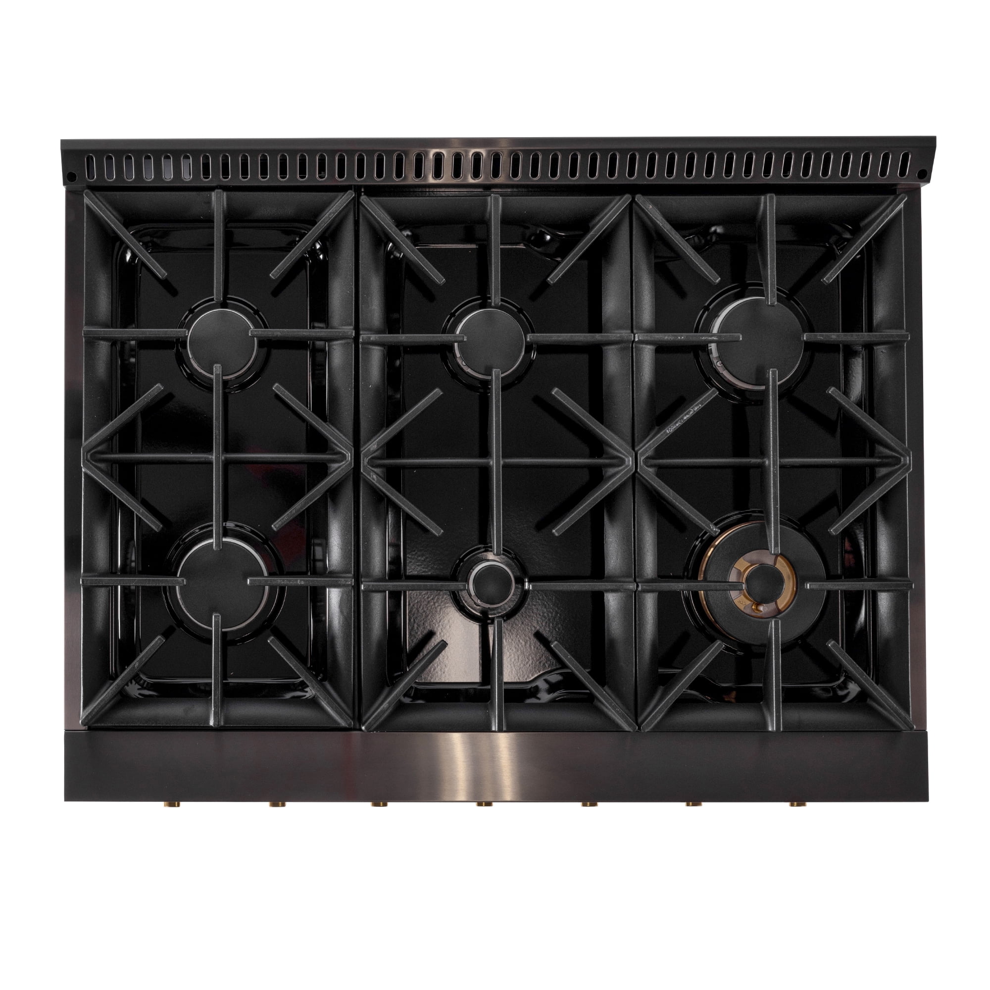 36 in. 5.2 cu. ft. Dual Fuel Range for Propane Gas in Titanium Stainless Steel