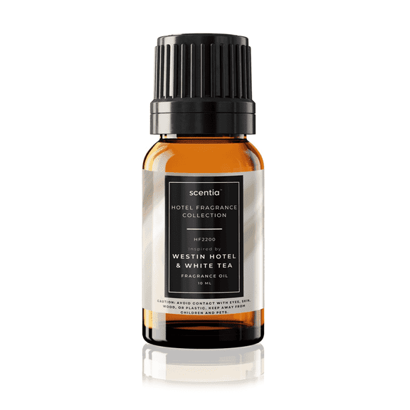 Hotel Fragrance Collection Oil HF 2200 – Inspired by The Westin Scent Notes of White Tea – Oil for Ultrasonic & Waterless Diffusers, DIY, and Crafting – 10 mL (0.34 fl oz) Glass Dropper Bottle