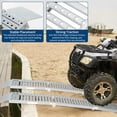 thumbnail image 6 of 72" Tri-Fold Steel Loading Ramps – 2 Pack, 1000 lbs Capacity, Heavy Duty, 9" Wide Non-Slip Surface – for Motorcycles, ATVs, Dirt Bikes, Lawn Mowers, Pickup Trucks, 6 of 9