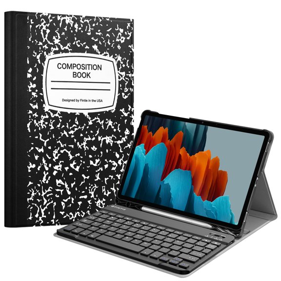 Fintie Keyboard Case for 11" Samsung Galaxy Tab S8 2022 /Tab S7 2020 Tablet with S Pen Holder, SM-X700/X706/T870/T875/T876, Slim Lightweight Cover w Detachable Bluetooth Keyboard, Composition