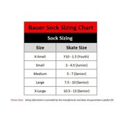 Bauer Hockey S21 Performance LOW Skate Socks - Moisture Wicking, Odor Resistant