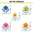 thumbnail image 3 of Baby Shark Decals - Set of 5 Officially Licensed PinkFong Nickelodeon Baby Shark Family Stickers for Water Bottle Tumbler Sippy Cup Toys Peeking, 3 of 6