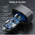 thumbnail image 4 of USB C Car Charger 95W, PD 65W PPS 45W QC3.0 30W Type-C Fast Cigarette Lighter Charger for iPad/MacBook/Laptop iPhone 15/14/13/12 Pro Max, Samsung Galaxy, Google Pixel, with Type-C Cable, 4 of 7