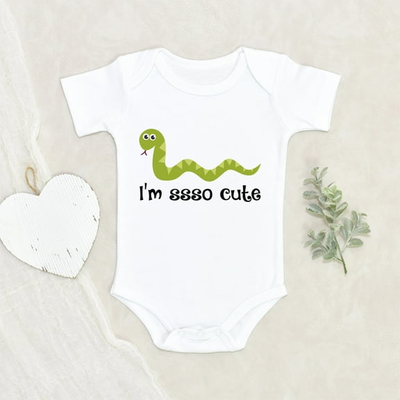 Newbabywishes - I'm Ssso Cute Pun Baby Clothes for Boys and Girls - Funny Animals Baby Clothing