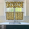 thumbnail image 3 of Kitchen Curtains 24 Inch Short - 3 Panel Set, Boho Sunflower Butterfly Floral Print, Rod Pocket Window Curtain for Rustic Farmhouse, Country Vintage Summer Decor, Easy Wash, 3 of 6