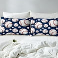 thumbnail image 2 of Baseball Bedding Set Sports Theme Comforter Set Teens 3D Blue Ball Pattern Comforter Breathable Baseball Games Duvet Set Room Decor Quilt Set Queen Size, 2 of 5