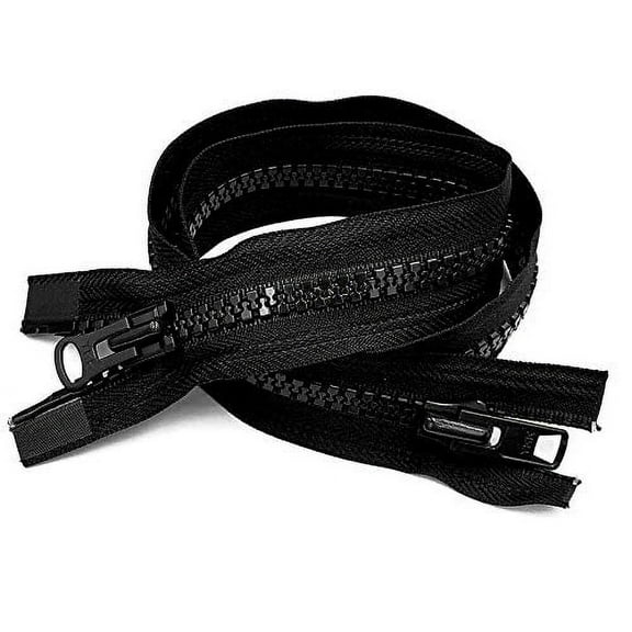 Black YKK #10 30" Two-Way Separating Molded Plastic Jacket Zipper