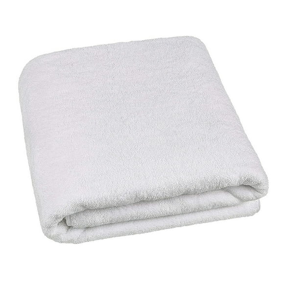 Melocotton 3 Toallas Extra Grandes Blancas Linea Hotelera (190x90cm) 100% Algodón Hilo Open,950 Gramos. Ideal para Hogar, Hoteles y Hospitales. Práctica y Fácil de Lavar. Body Towel