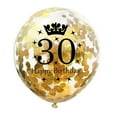thumbnail image 3 of 10 Pcs 12 Inch Latex Clear Birthday Inflatable Confetti Balloons 30 / 40 / 50 Anniversary Wedding Decoration 80th, 3 of 5