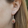 thumbnail image 3 of Christmas Holiday Santa Delivering Toys Novelty Dangling Drop Oval Charm Earrings, 3 of 4