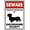 Warning Sign 4, variant on Dachshund Security Sign - Beware Property Patrolled by Dachshund Aluminum Tin Sign 8X12 for Coffee Bar Decor