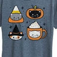 thumbnail image 3 of Instant Message - Fall Cat Icons - Women's Short Sleeve Graphic T-Shirt, 3 of 6