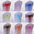 thumbnail image 5 of 20Pcs Organza Chair Bow Sash Decor Bows Sashes For Wedding Reception Events Banquets Decoration -Dark Green, 5 of 5